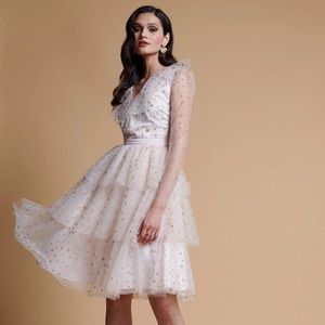Rachel Parcell Long Sleeve Tulle Fit And Flare Dress